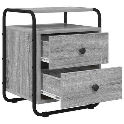 vidaXL Bedside Cabinet 2 pcs Grey Sonoma 40 x 36.5 x 50 cm