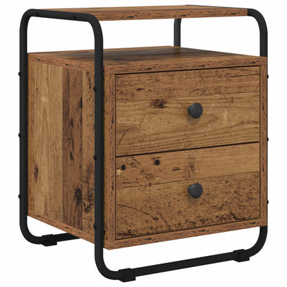 vidaXL Bedside Cabinet Old Wood 40 x 36.5 x 50 cm Engineered Wood