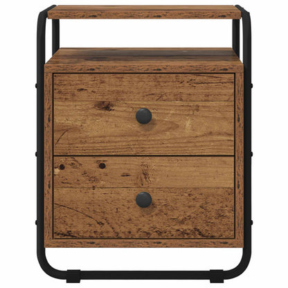 vidaXL Bedside Cabinet Old Wood 40 x 36.5 x 50 cm Engineered Wood