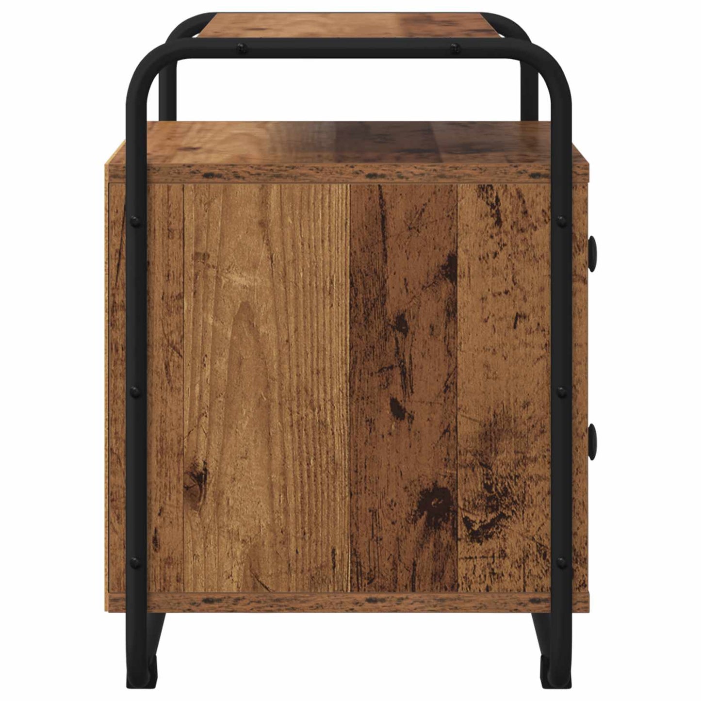 vidaXL Bedside Cabinet Old Wood 40 x 36.5 x 50 cm Engineered Wood