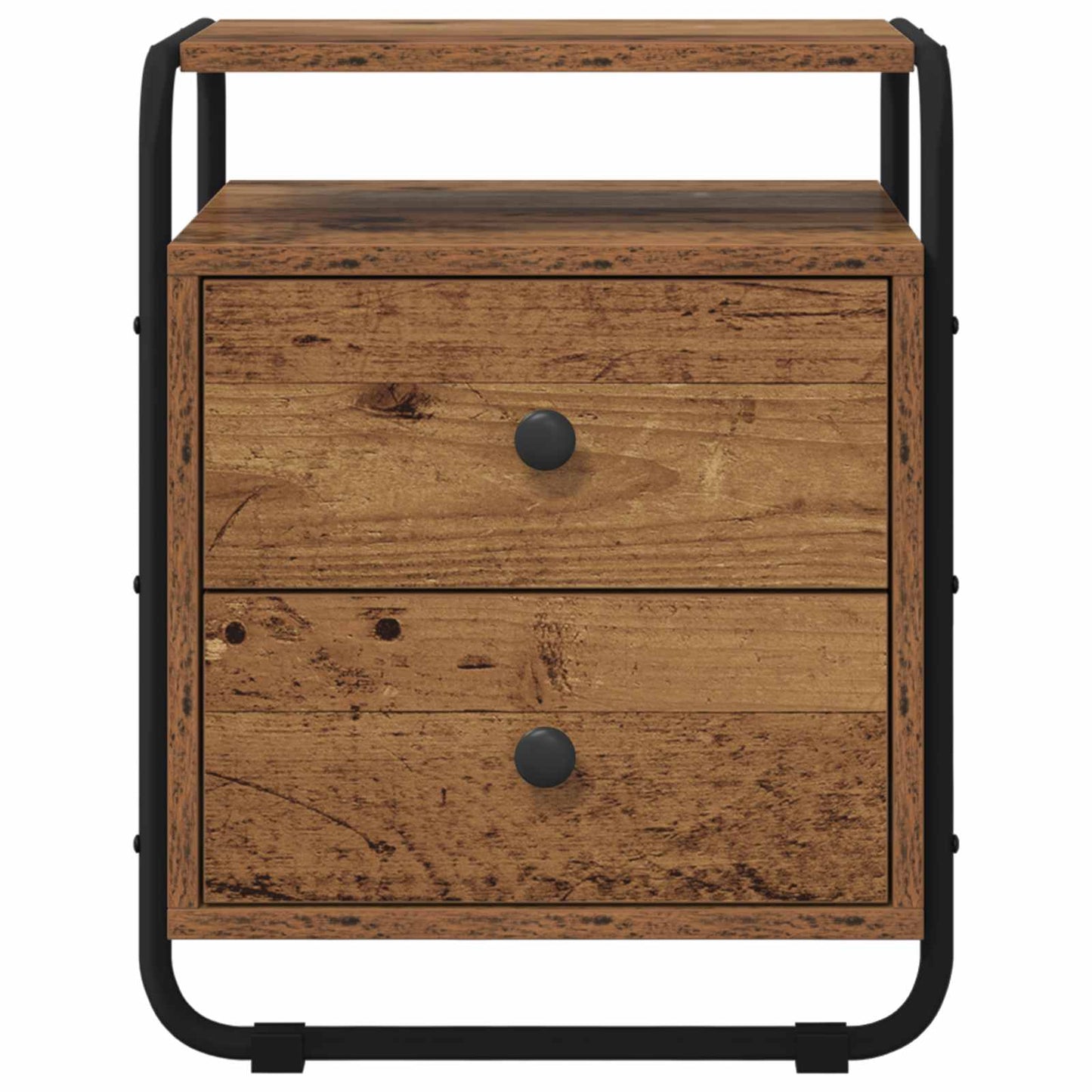 vidaXL Bedside Cabinet 2 pcs Old Wood 40 x 36.5 x 50 cm