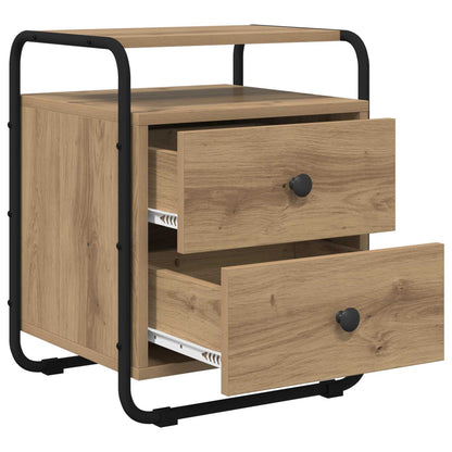 vidaXL Bedside Cabinet 2 pcs Artisan Oak 40 x 36.5 x 50 cm
