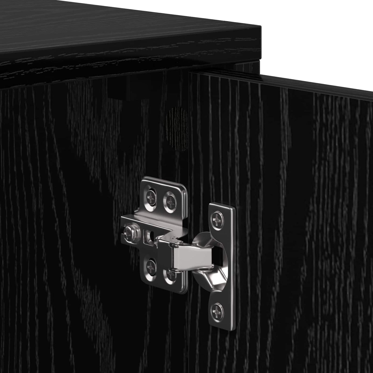 vidaXL Bedside Cabinet Black Oak 40 x 36.5 x 50 cm Engineered Wood