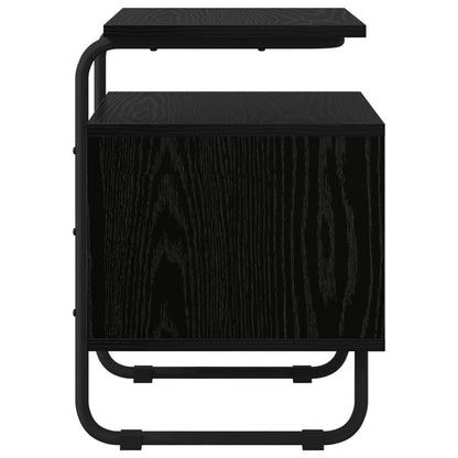 vidaXL Bedside Cabinet Black Oak 40 x 36.5 x 50 cm Engineered Wood