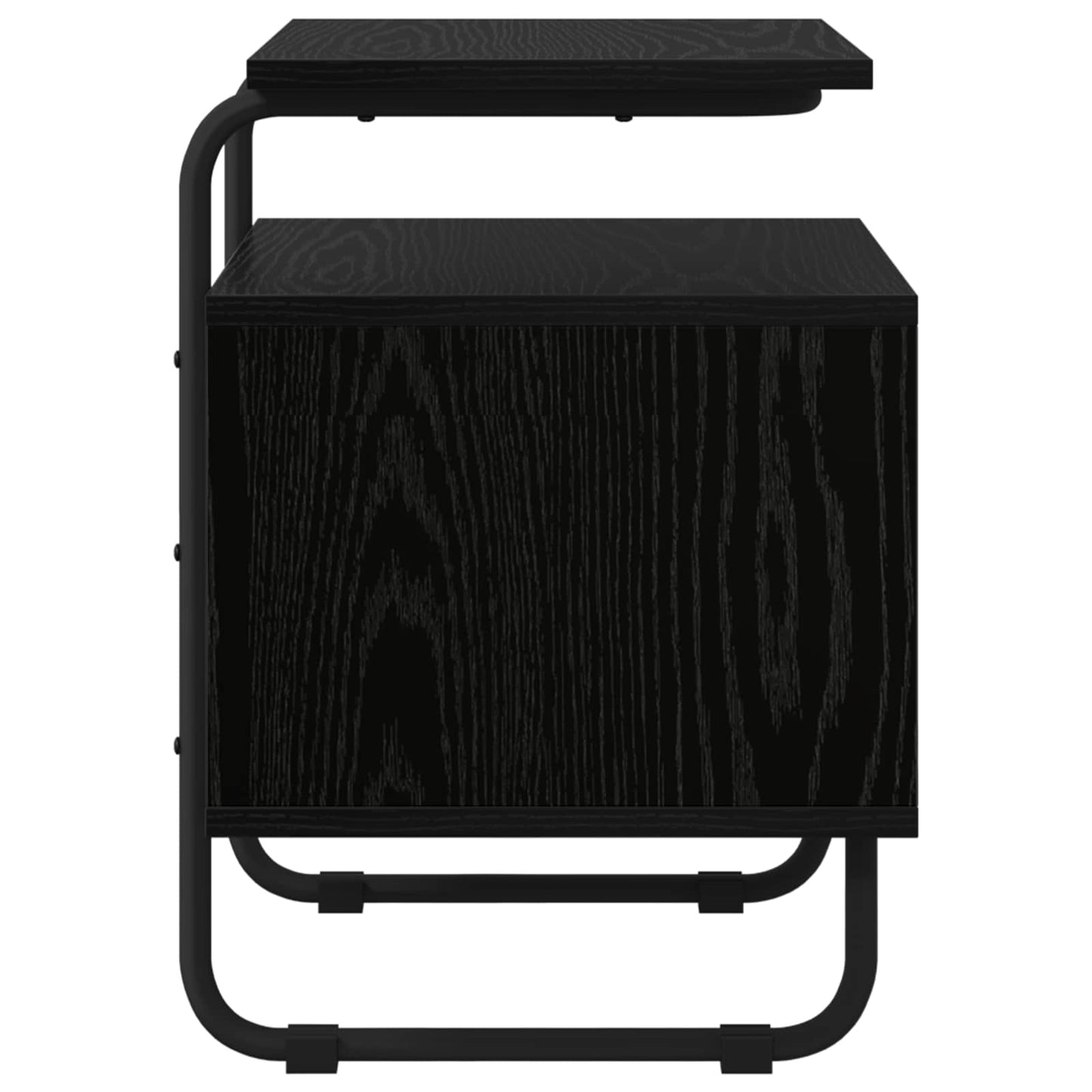 vidaXL Bedside Cabinet 2 pcs Black Oak 40 x 36.5 x 50 cm