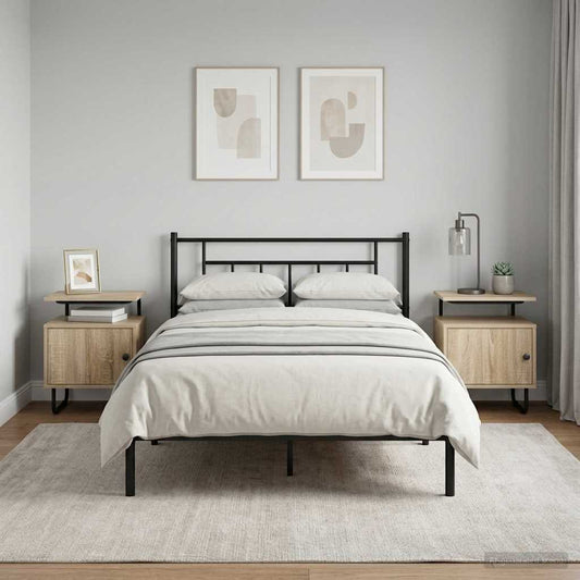vidaXL Bedside Cabinet 2 pcs Sonoma Oak 40 x 36.5 x 50 cm