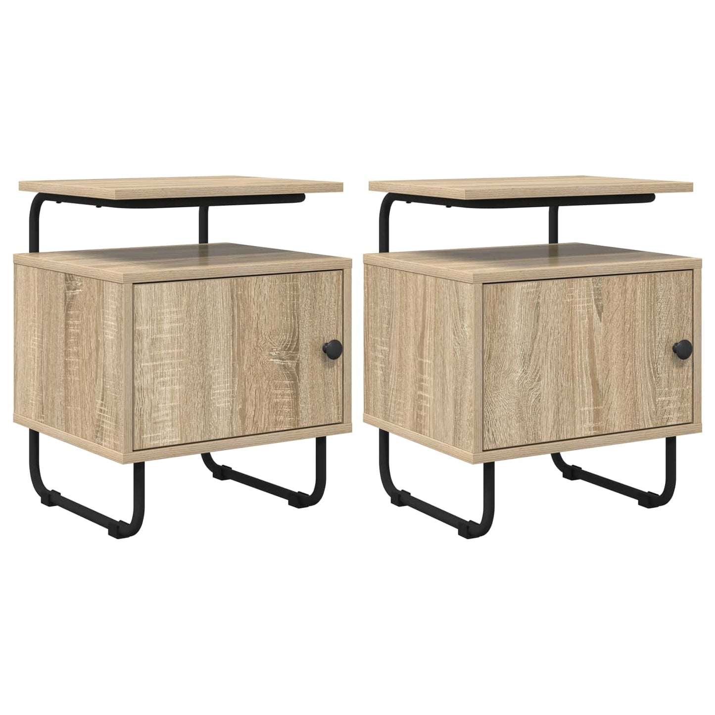 vidaXL Bedside Cabinet 2 pcs Sonoma Oak 40 x 36.5 x 50 cm