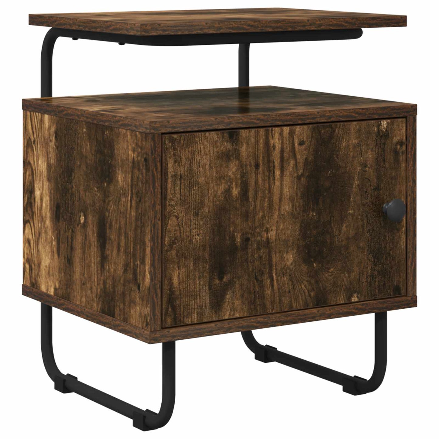 vidaXL Bedside Cabinet Smoked Oak 40 x 36.5 x 50 cm Engineered Wood