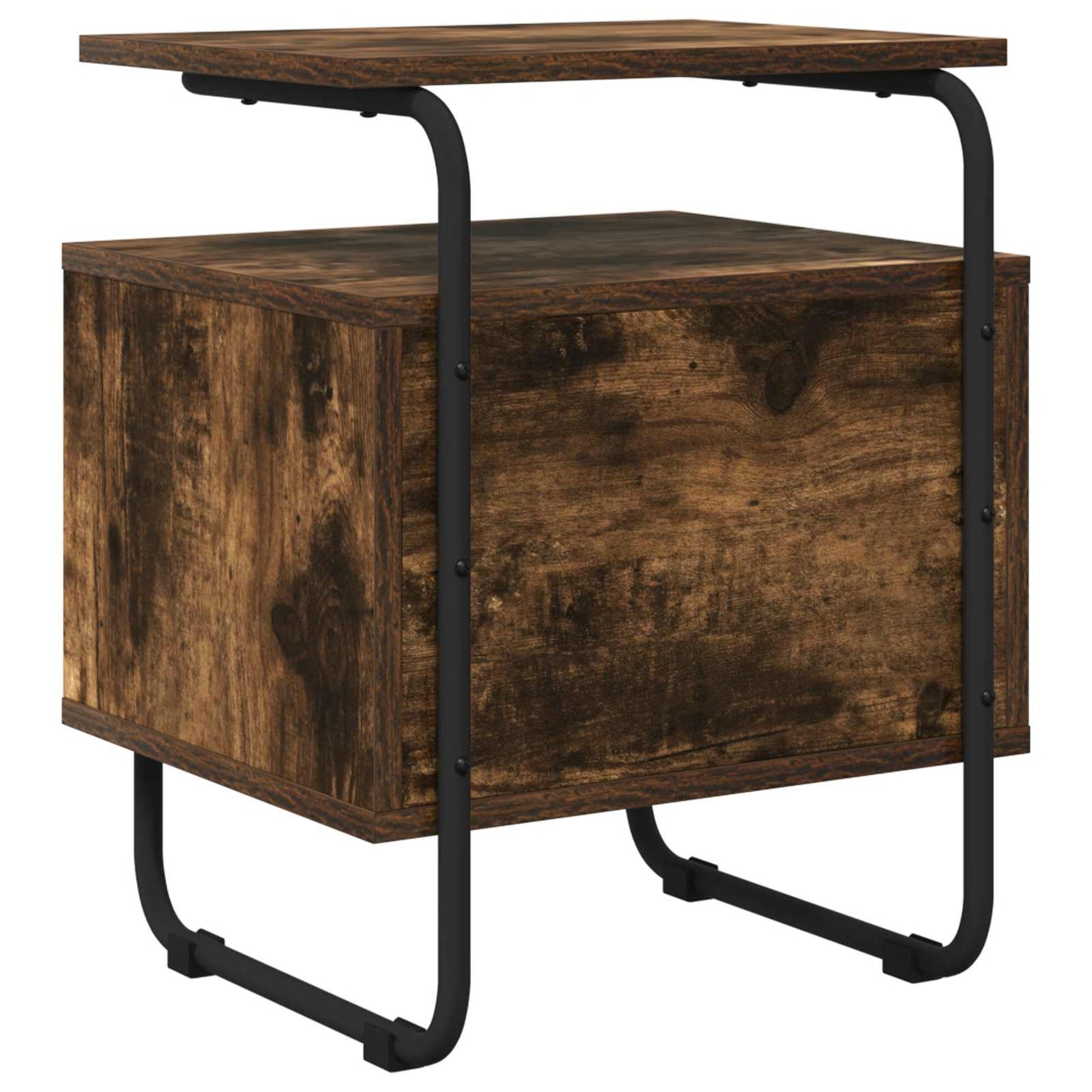 vidaXL Bedside Cabinet Smoked Oak 40 x 36.5 x 50 cm Engineered Wood
