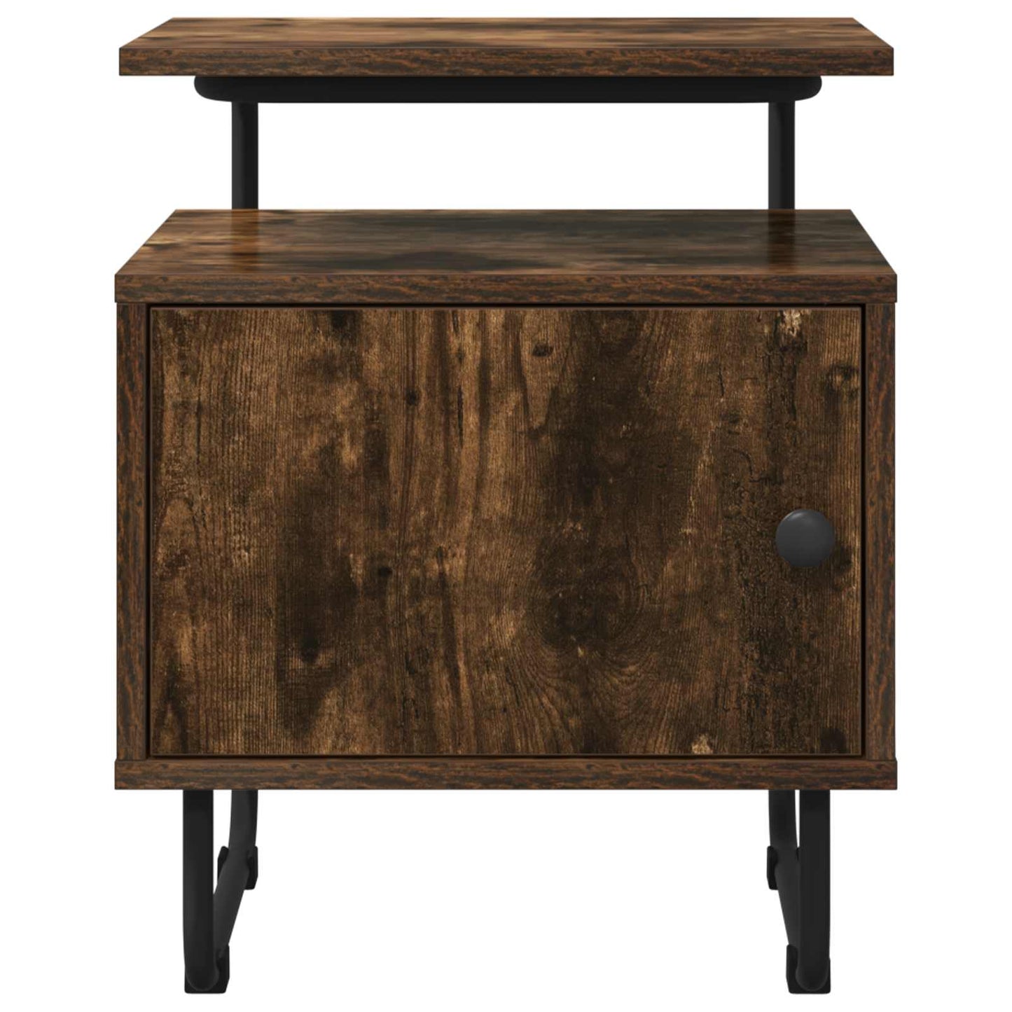 vidaXL Bedside Cabinet Smoked Oak 40 x 36.5 x 50 cm Engineered Wood