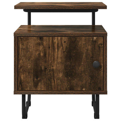 vidaXL Bedside Cabinet Smoked Oak 40 x 36.5 x 50 cm Engineered Wood