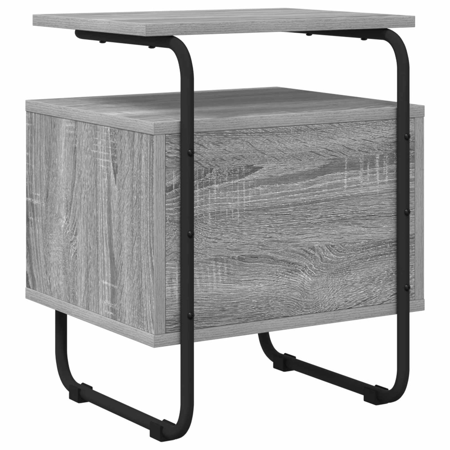vidaXL Bedside Cabinet Grey Sonoma 40 x 36.5 x 50 cm Engineered Wood