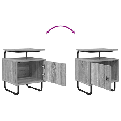 vidaXL Bedside Cabinet Grey Sonoma 40 x 36.5 x 50 cm Engineered Wood