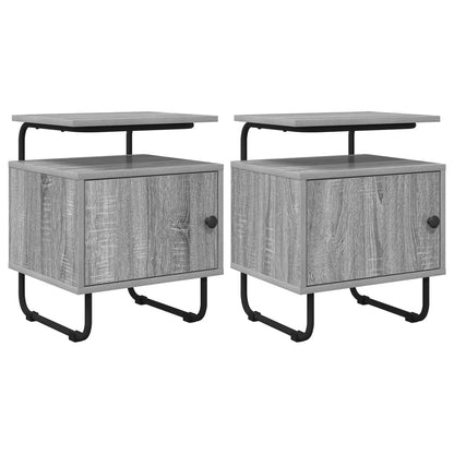 vidaXL Bedside Cabinet 2 pcs Grey Sonoma 40 x 36.5 x 50 cm
