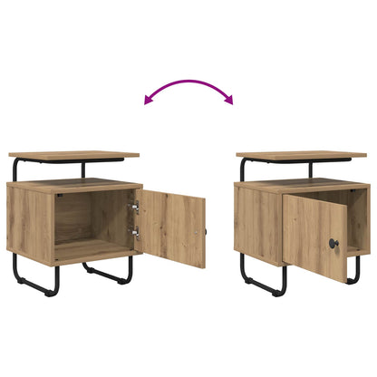 vidaXL Bedside Cabinet Artisan Oak 40 x 36.5 x 50 cm Engineered Wood
