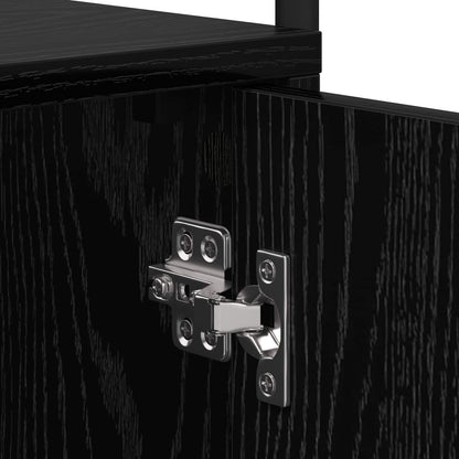 vidaXL Bedside Cabinet Black Oak 35 x 36.5 x 61 cm Engineered Wood