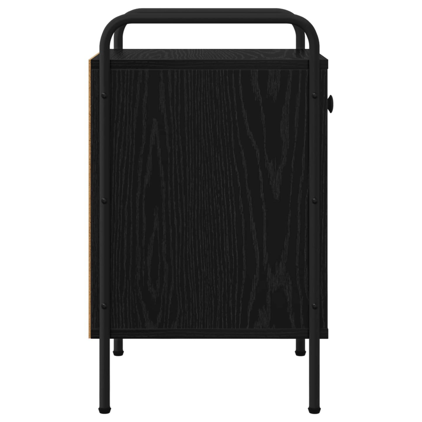 vidaXL Bedside Cabinet Black Oak 35 x 36.5 x 61 cm Engineered Wood