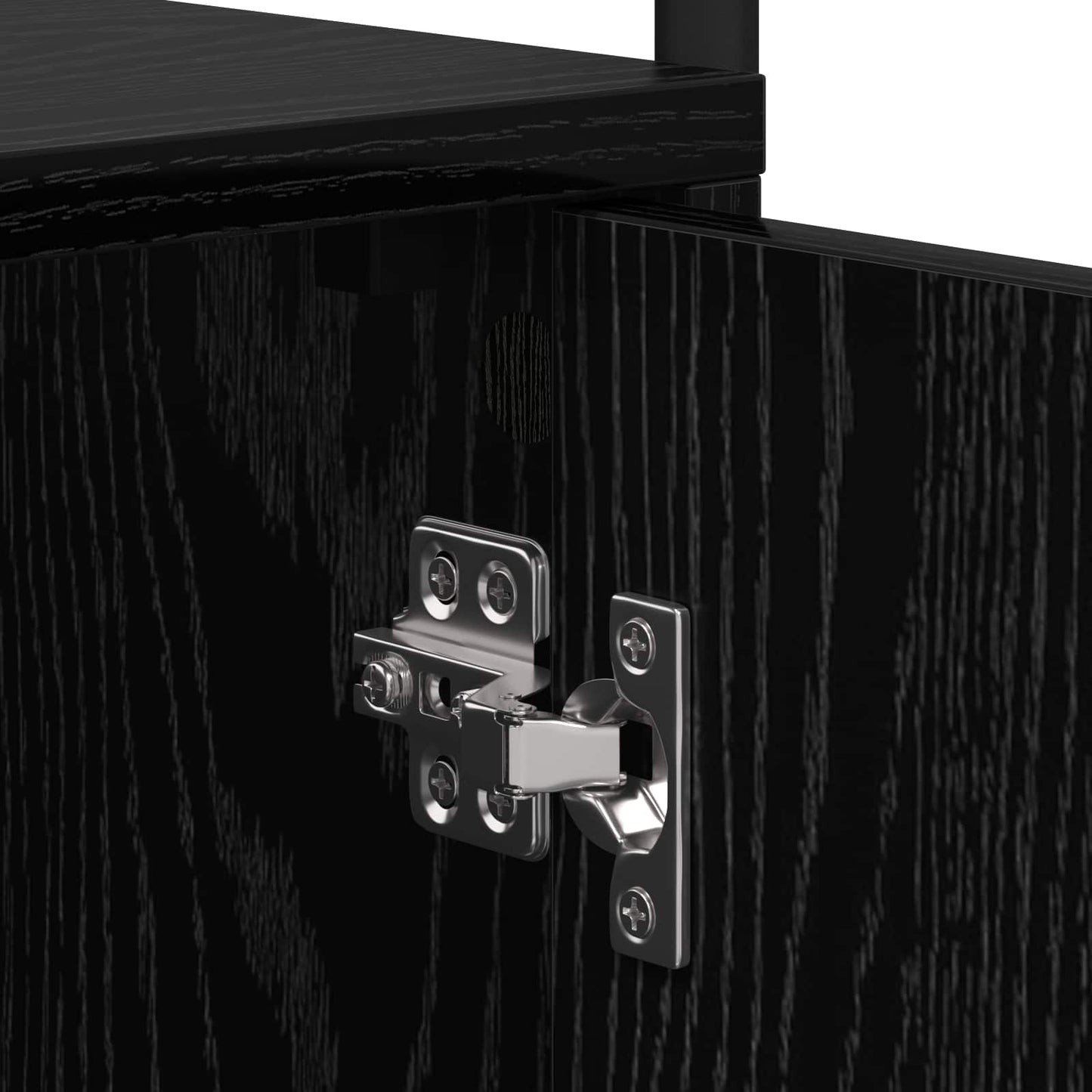 vidaXL Bedside Cabinet 2 pcs Black Oak 35 x 36.5 x 61 cm