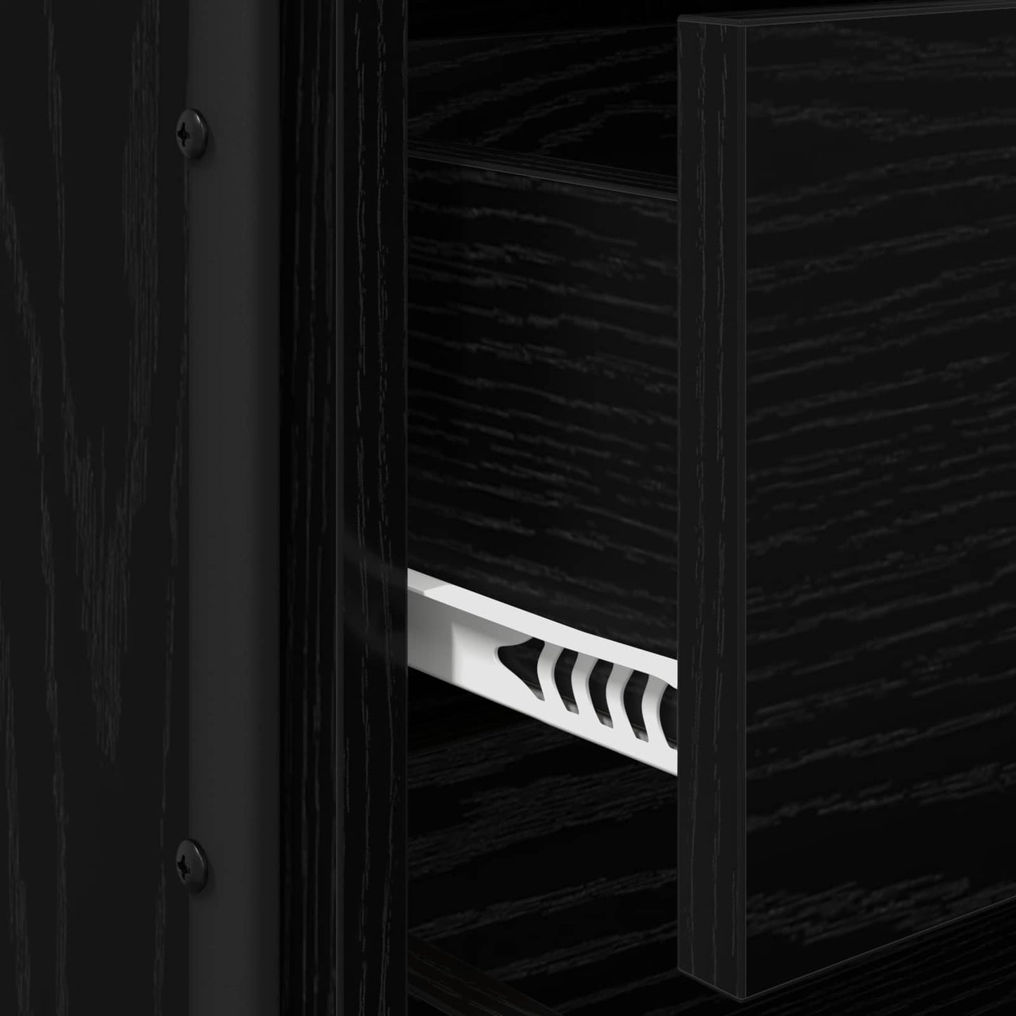 vidaXL Bedside Cabinet 2 pcs Black Oak 35 x 36.5 x 61 cm
