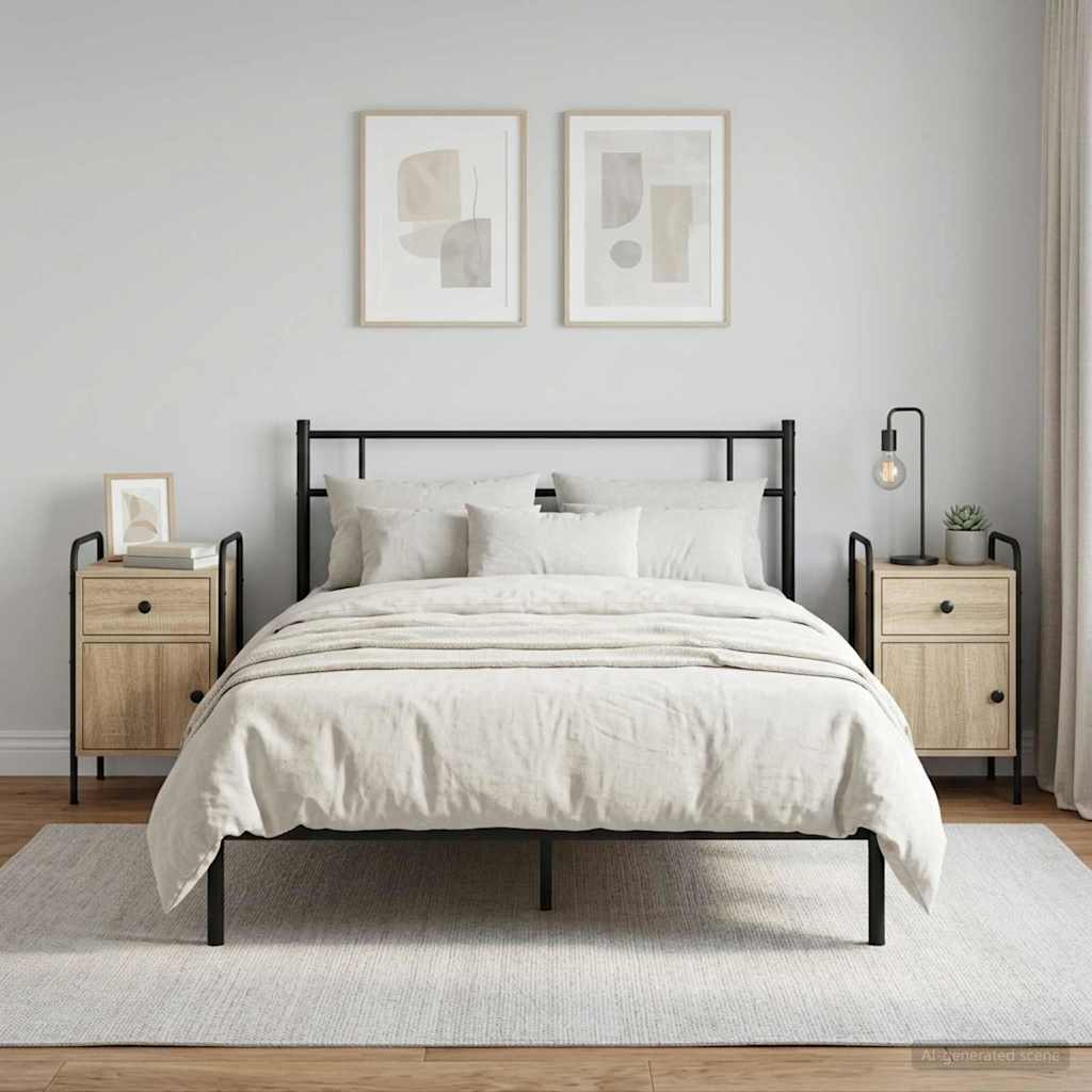 vidaXL Bedside Cabinet 2 pcs Sonoma Oak 35 x 36.5 x 61 cm