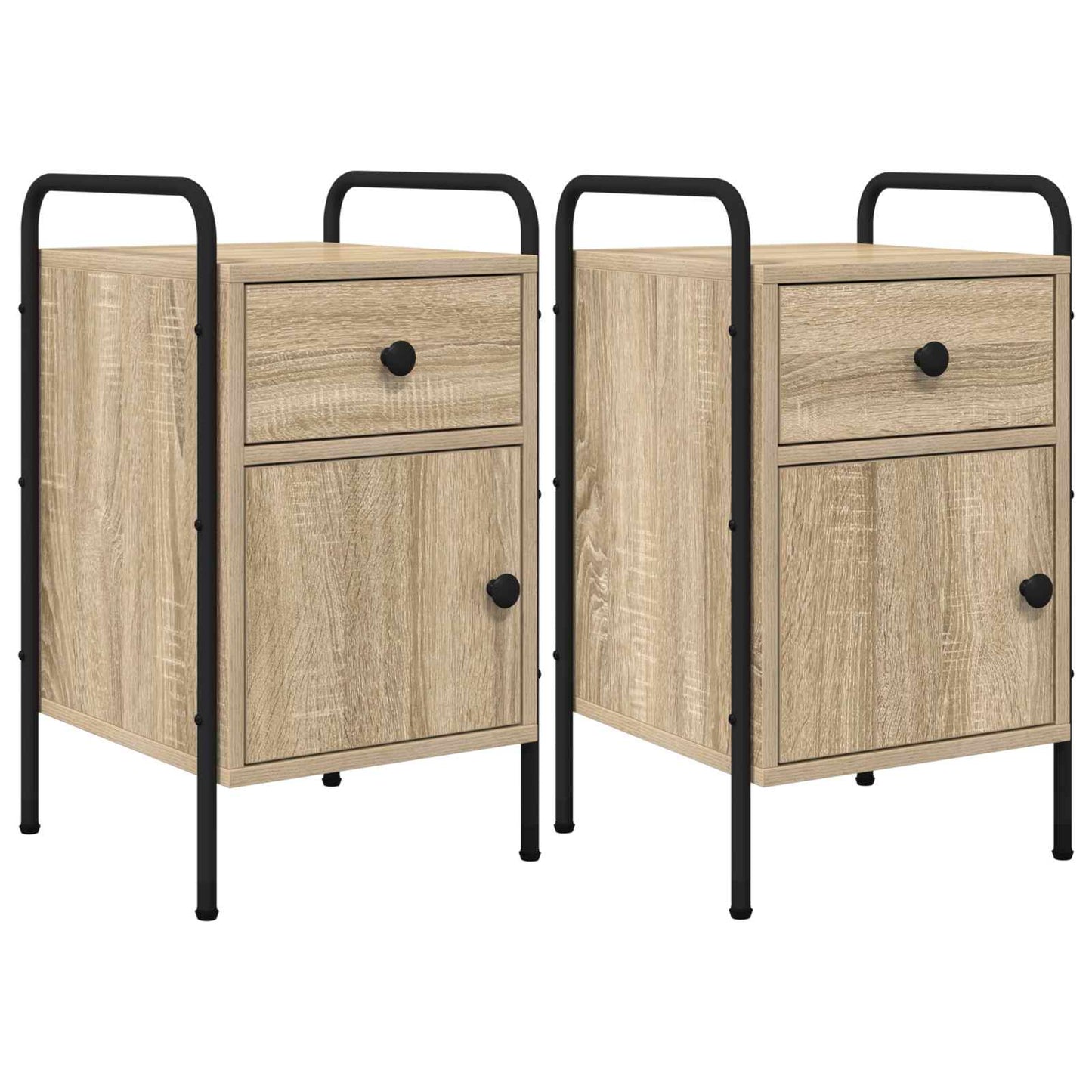vidaXL Bedside Cabinet 2 pcs Sonoma Oak 35 x 36.5 x 61 cm
