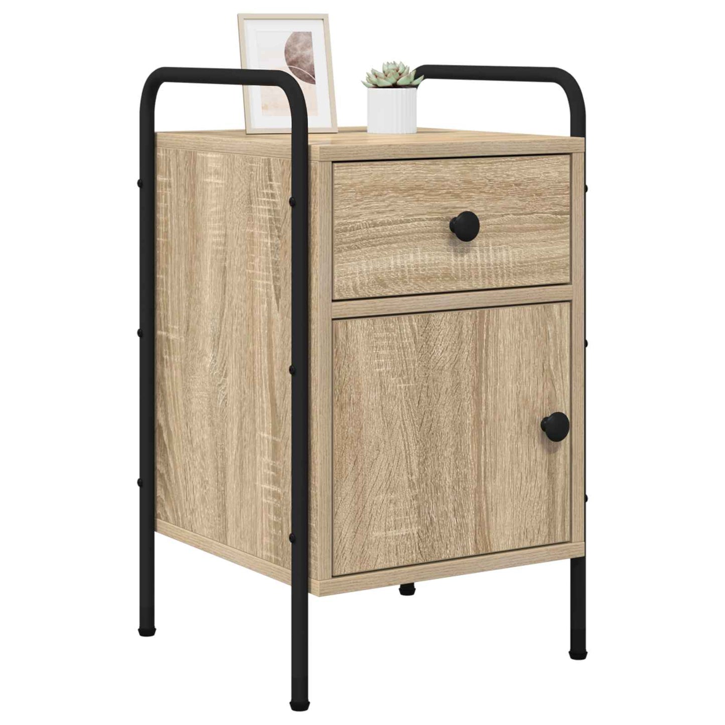 vidaXL Bedside Cabinet 2 pcs Sonoma Oak 35 x 36.5 x 61 cm