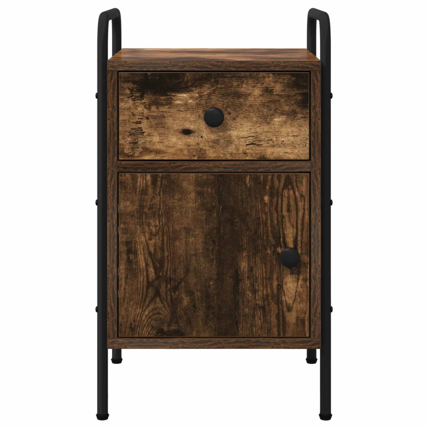 vidaXL Bedside Cabinet Smoked Oak 35 x 36.5 x 61 cm Engineered Wood