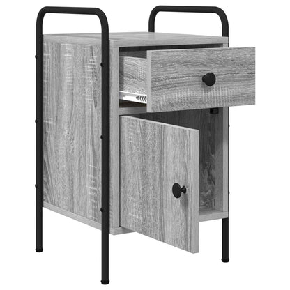 vidaXL Bedside Cabinet Grey Sonoma 35 x 36.5 x 61 cm Engineered Wood