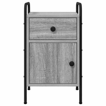 vidaXL Bedside Cabinet Grey Sonoma 35 x 36.5 x 61 cm Engineered Wood