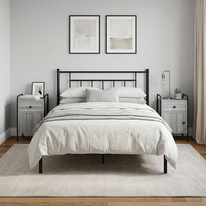 vidaXL Bedside Cabinet 2 pcs Grey Sonoma 35 x 36.5 x 61 cm