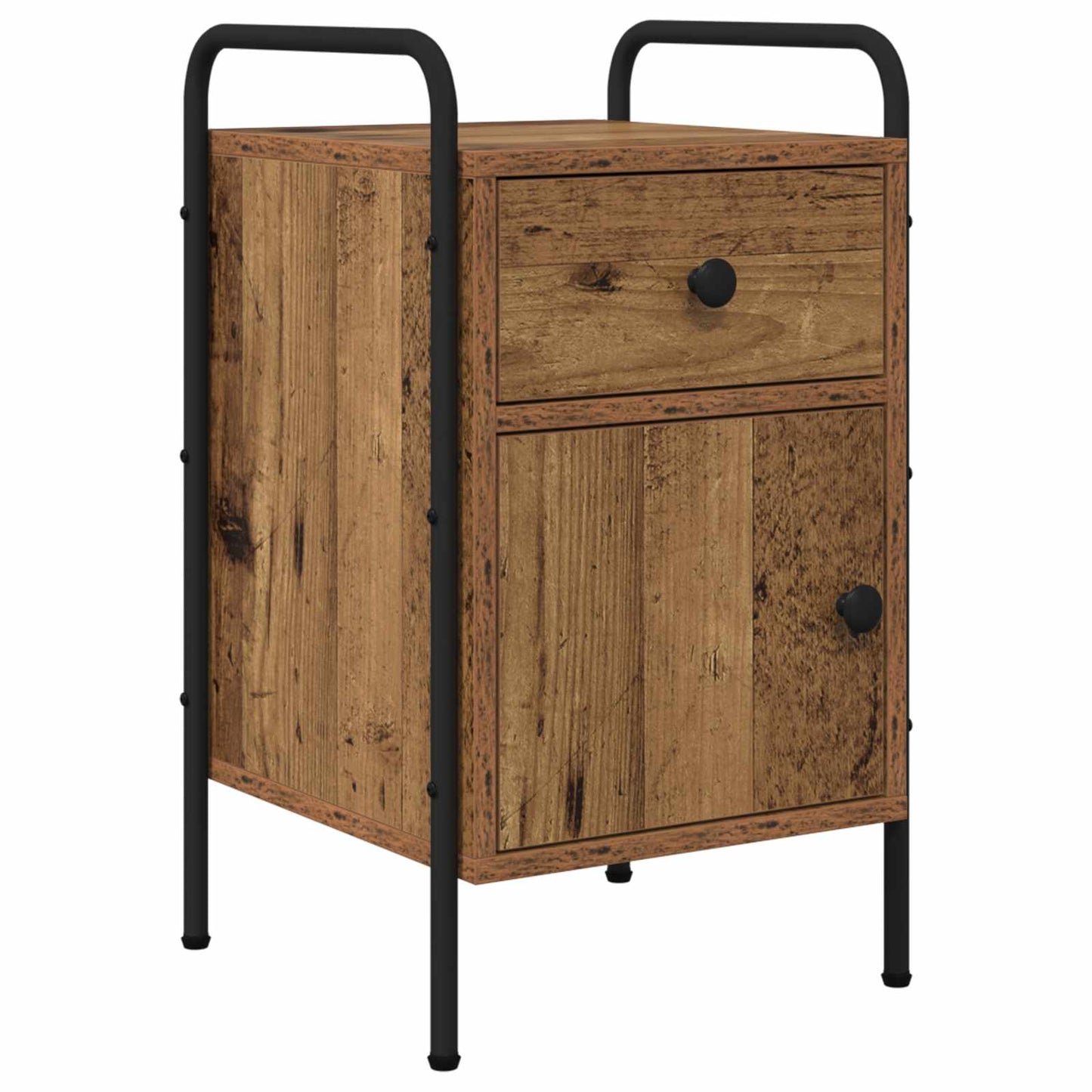 vidaXL Bedside Cabinet Old Wood 35 x 36.5 x 61 cm Engineered Wood
