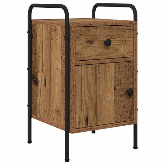 vidaXL Bedside Cabinet Old Wood 35 x 36.5 x 61 cm Engineered Wood