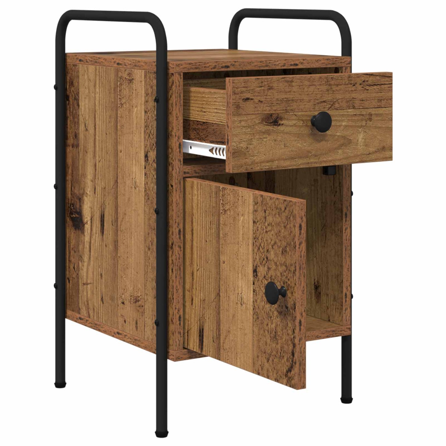 vidaXL Bedside Cabinet Old Wood 35 x 36.5 x 61 cm Engineered Wood