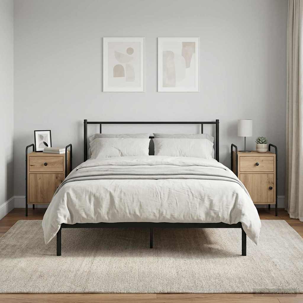 vidaXL Bedside Cabinet 2 pcs Artisan Oak 35 x 36.5 x 61 cm