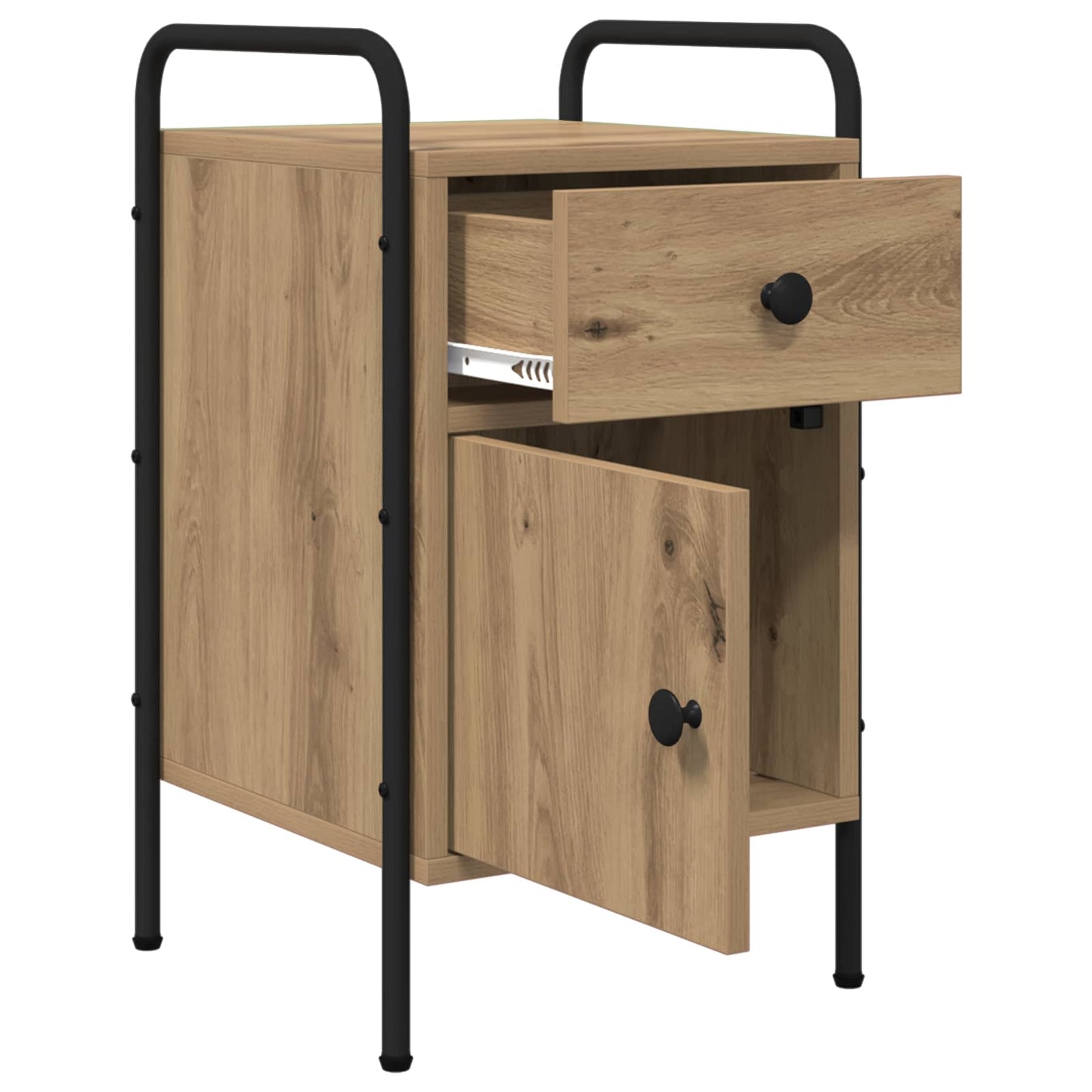 vidaXL Bedside Cabinet 2 pcs Artisan Oak 35 x 36.5 x 61 cm