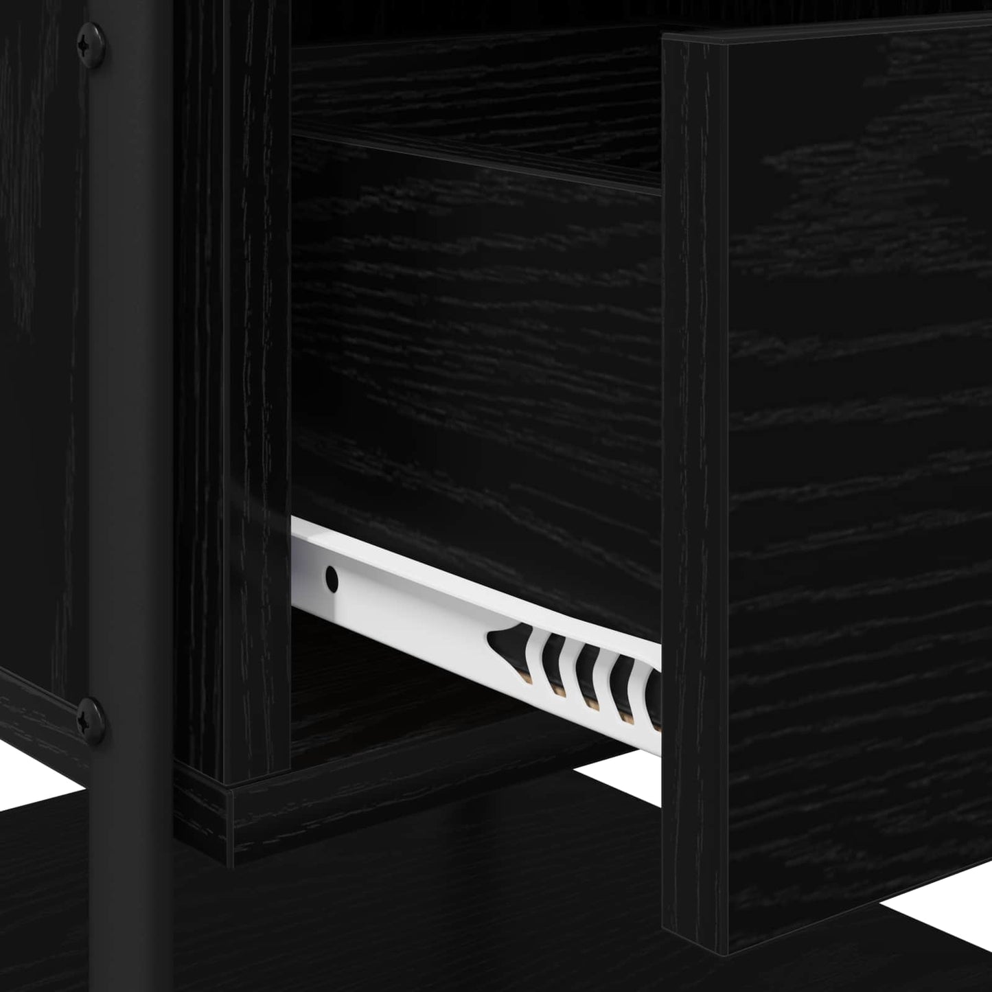 vidaXL Bedside Cabinet Black Oak 35 x 36.5 x 47 cm Engineered Wood