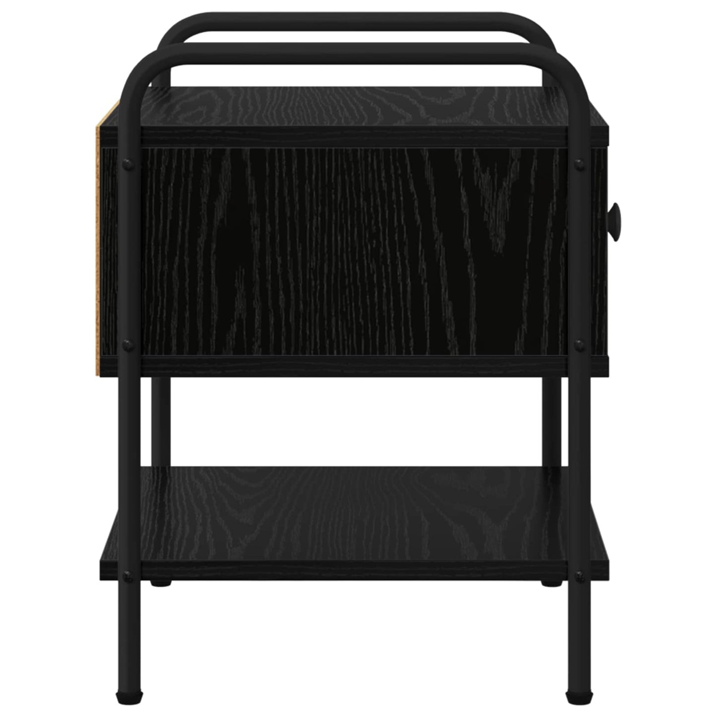 vidaXL Bedside Cabinet 2 pcs Black Oak 35 x 36.5 x 47 cm
