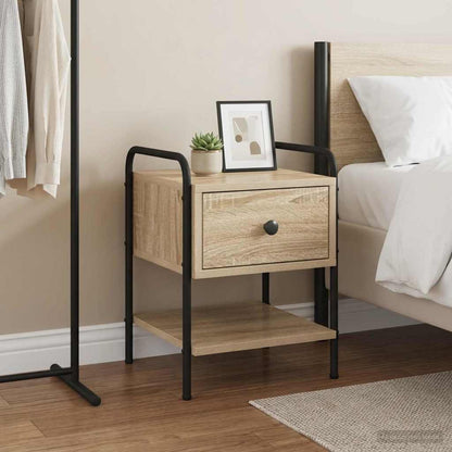 vidaXL Bedside Cabinet Sonoma Oak 35 x 36.5 x 47 cm Engineered Wood