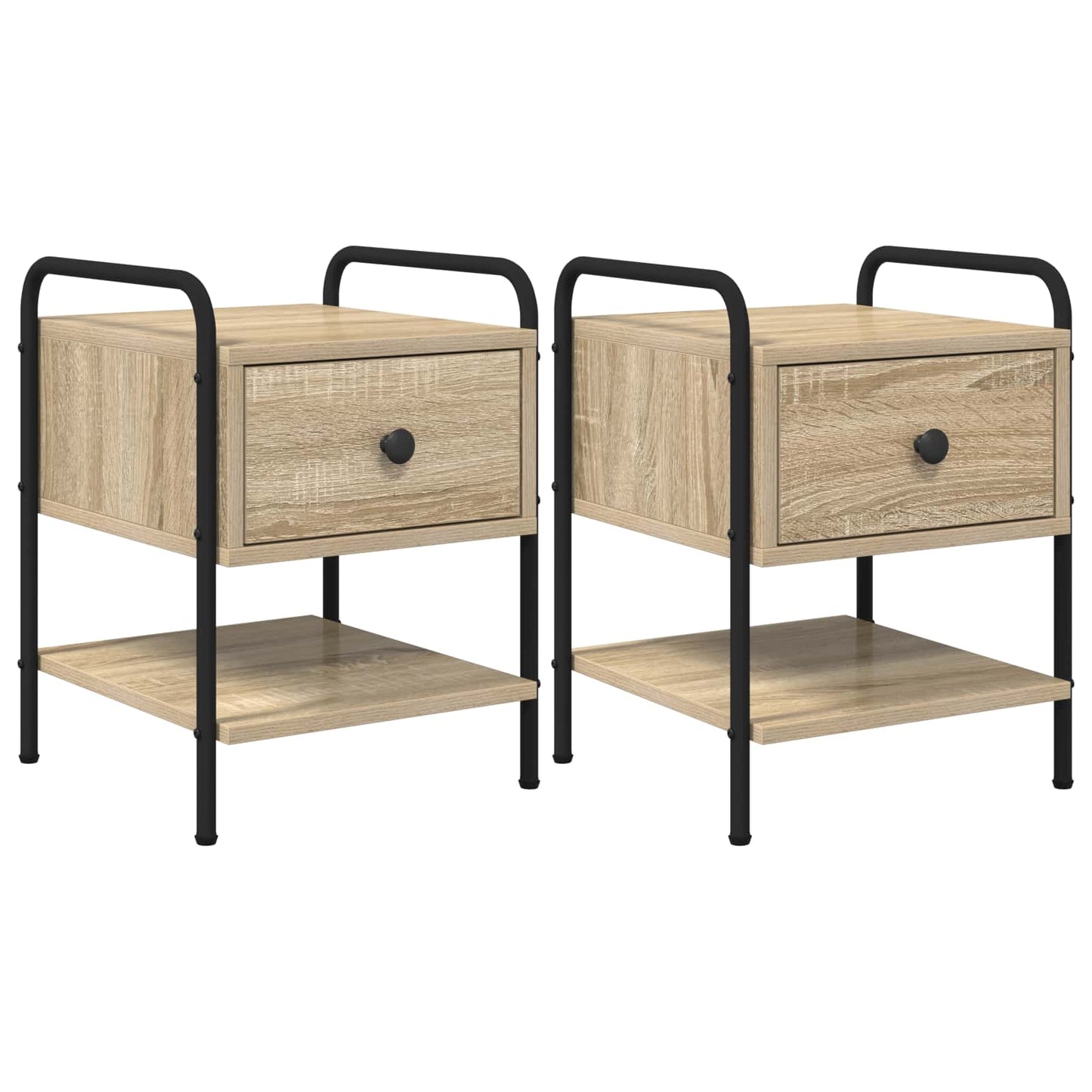 vidaXL Bedside Cabinet 2 pcs Sonoma Oak 35 x 36.5 x 47 cm