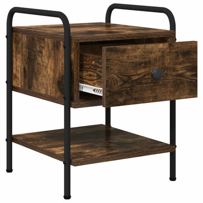 vidaXL Bedside Cabinet Smoked Oak 35 x 36.5 x 47 cm Engineered Wood