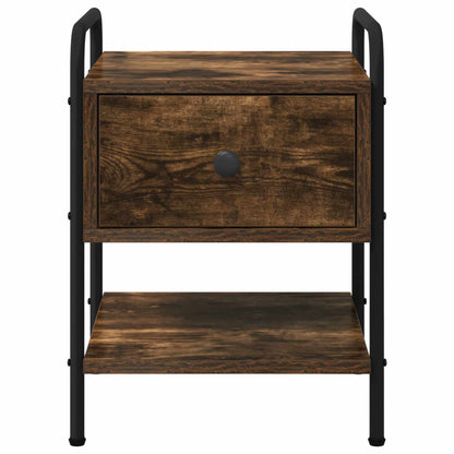 vidaXL Bedside Cabinet Smoked Oak 35 x 36.5 x 47 cm Engineered Wood