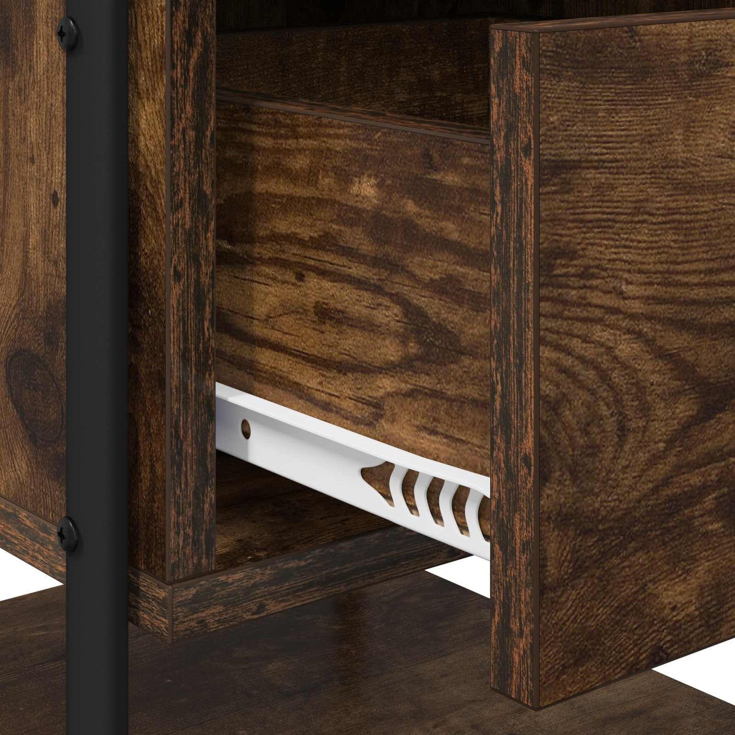 vidaXL Bedside Cabinet 2 pcs Smoked Oak 35 x 36.5 x 47 cm