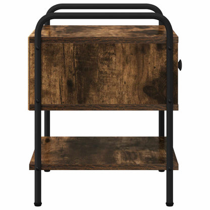 vidaXL Bedside Cabinet 2 pcs Smoked Oak 35 x 36.5 x 47 cm