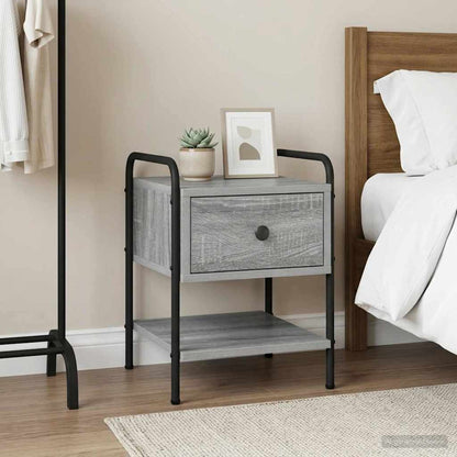 vidaXL Bedside Cabinet Grey Sonoma 35 x 36.5 x 47 cm Engineered Wood