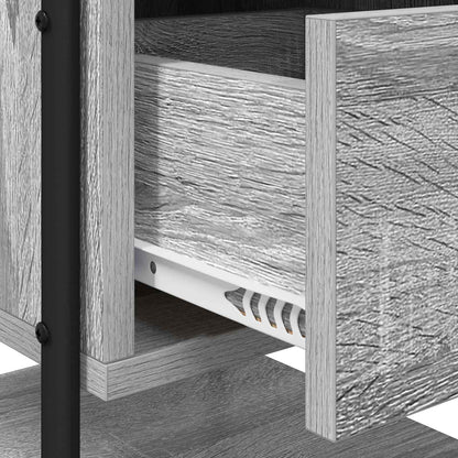 vidaXL Bedside Cabinet 2 pcs Grey Sonoma 35 x 36.5 x 47 cm