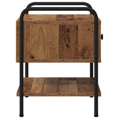 vidaXL Bedside Cabinet Old Wood 35 x 36.5 x 47 cm Engineered Wood