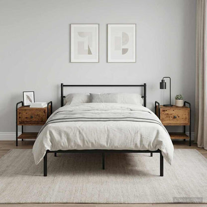 vidaXL Bedside Cabinet 2 pcs Old Wood 35 x 36.5 x 47 cm
