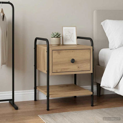 vidaXL Bedside Cabinet Artisan Oak 35 x 36.5 x 47 cm Engineered Wood