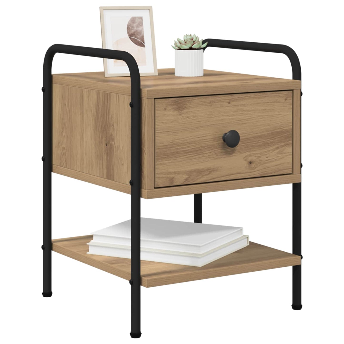 vidaXL Bedside Cabinet 2 pcs Artisan Oak 35 x 36.5 x 47 cm