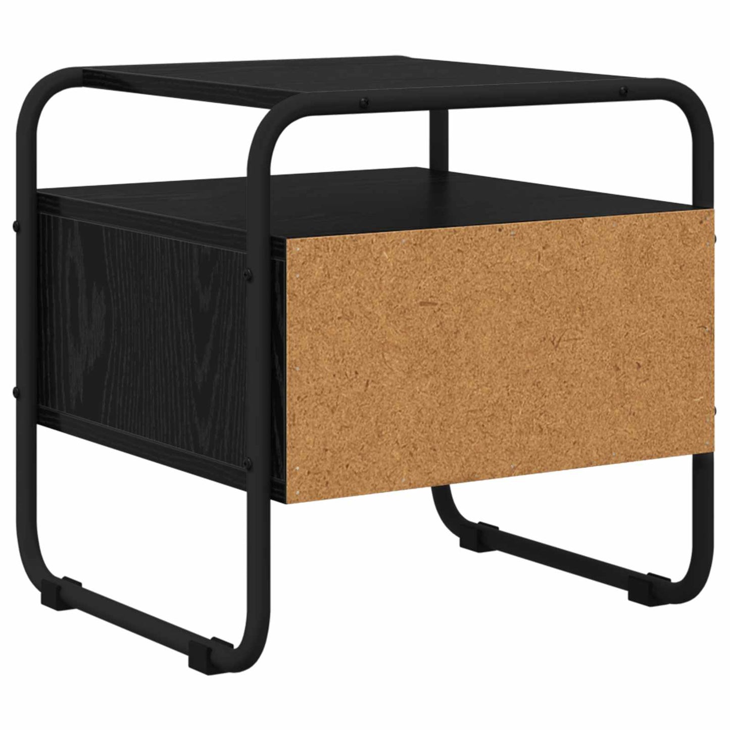 vidaXL Bedside Cabinet 2 pcs Black Oak 40 x 39.5 x 40 cm